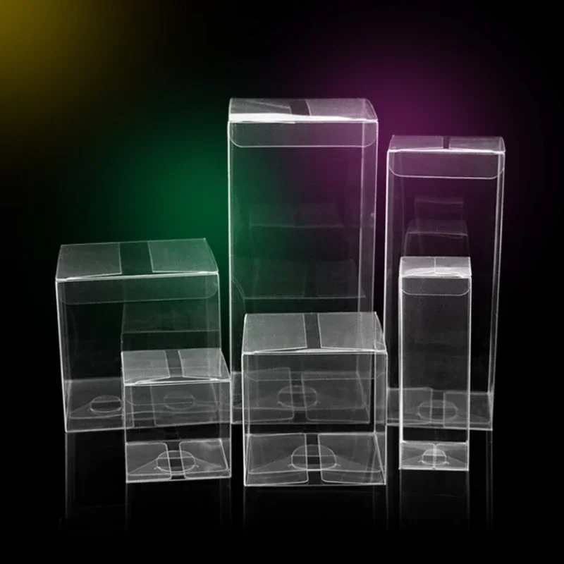 

100pcs/lot Transparent Plastic Box Clear PVC Chocolate Box Christmas Packaging Gift Box For Wedding Party Favor Packing