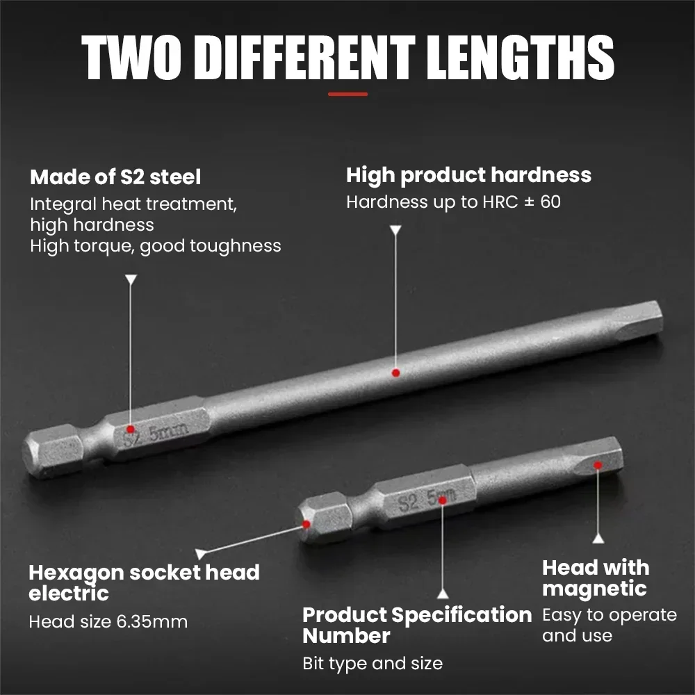 Tournevis magnétique Meaccelermagnétique, ensemble de 8 tournevis 1/4, outil multifonction, 1/4'