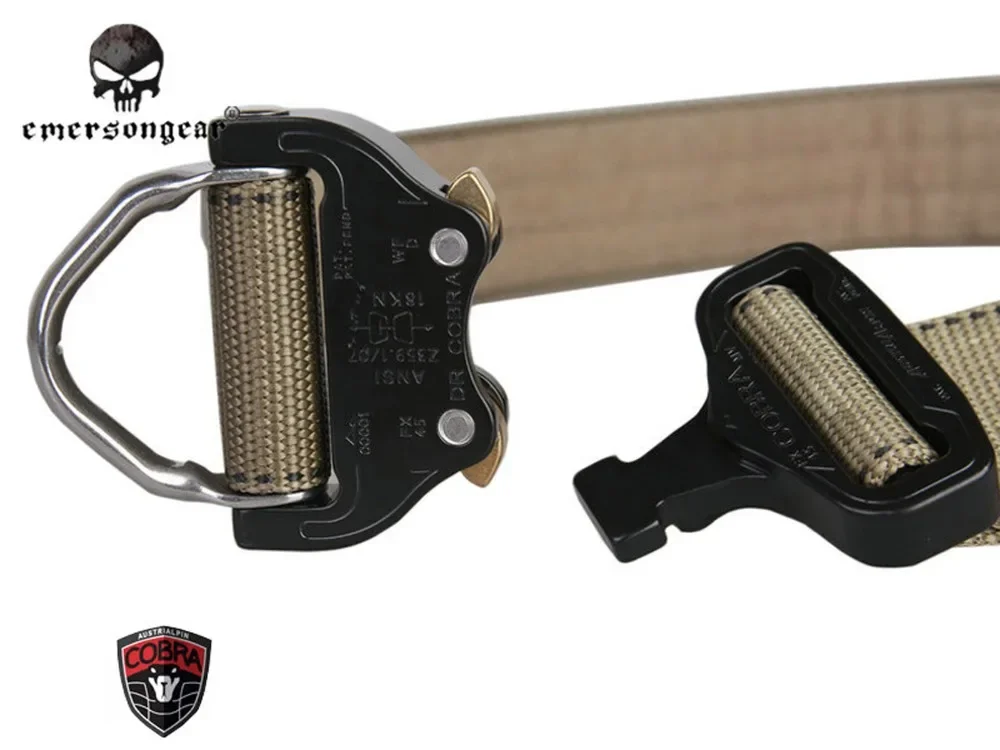 EmersonGear-cintura per Riggers con anello a D Cobra, caccia in eccedenza, Nylon resistente, fibbia per reggiseno CO, pistola per pistola, cintura