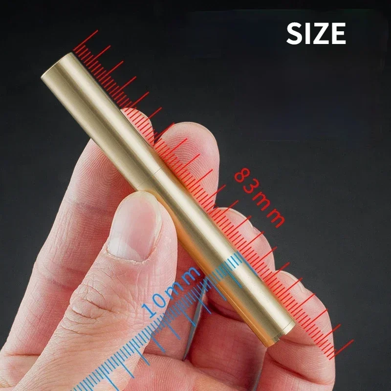 Brass  Creative Unusual Copper Kerosene Lighter Nunchaku Retro Grinding Wheel Lighter Foldable Portable Men's Exquisite Gift