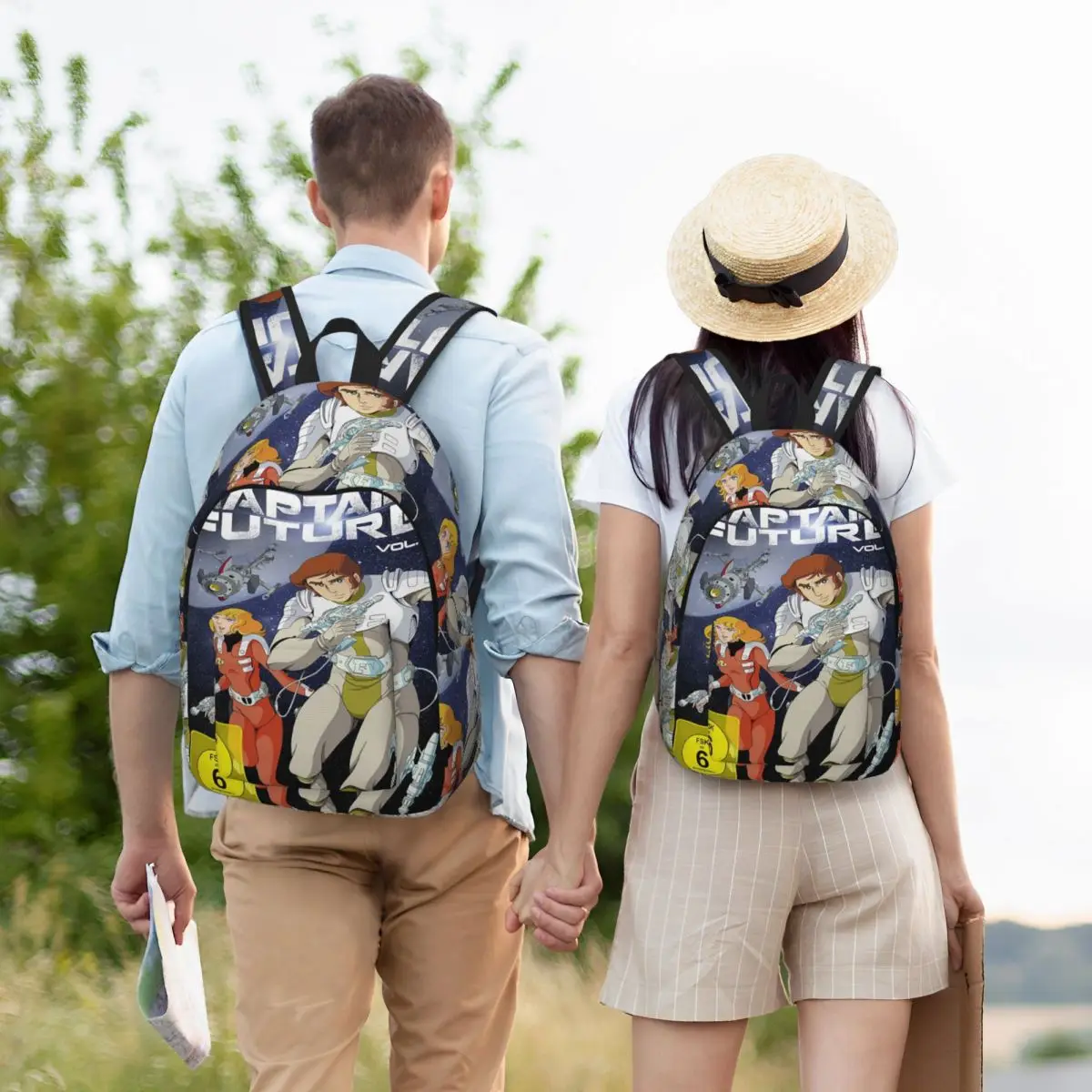 Comet Crew Accessories Captain Future Student Backpack School Bag Hiking Travel Daypack for Men Women Bookbag Shoulder Bags