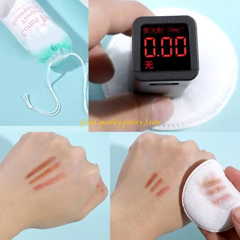 M4YA 100/200 stuks Zachte Geventileerde Ronde Katoenen Matrassen Dubbele Gedeeltelijke Textuur Voor Gelaat Reiniging Make-up