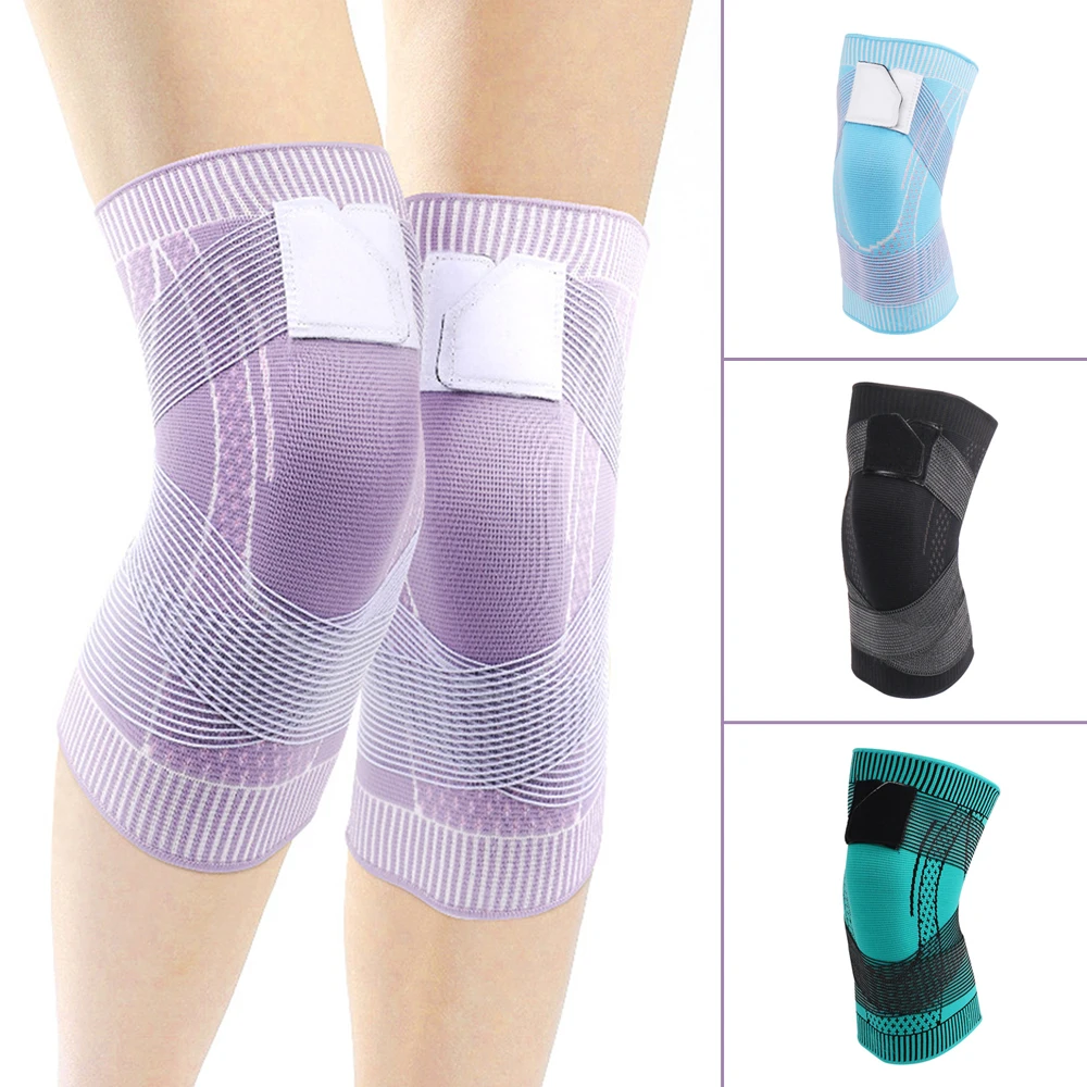 Наколенники Для Бега Elastic Compressed Knee Pad Breathable Nylon Sports Knee Bandage For Running Hollow Knee Support Equipment