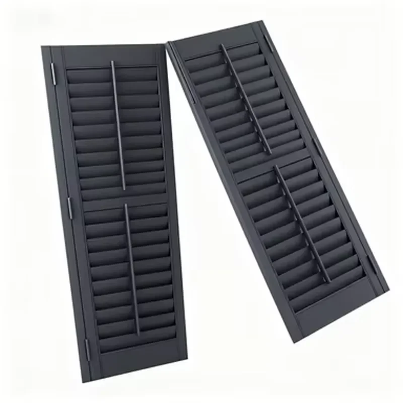 Bi-Fold UV Resistant Faux Wood Shutters with Thermal Insulation Panels for Commercial Fit Outs and OEM