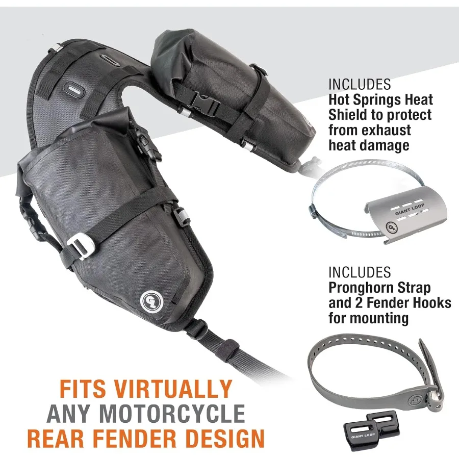 Saddlebag WaterResistant Minimalist Motorcycle Storage Bag for One or TwoDay Rides Perfectly Fits Any Dirt Bike Enduro A