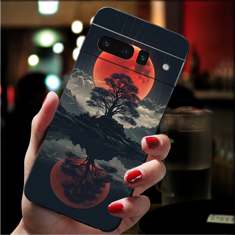 

Japan Cherry Mountain Sceneary Phone Case For Google Pixel 10 9 Pro XL 9A 8 7 6 Pro Pixel 8A 7A 6A Pixel 8 7 6 5
