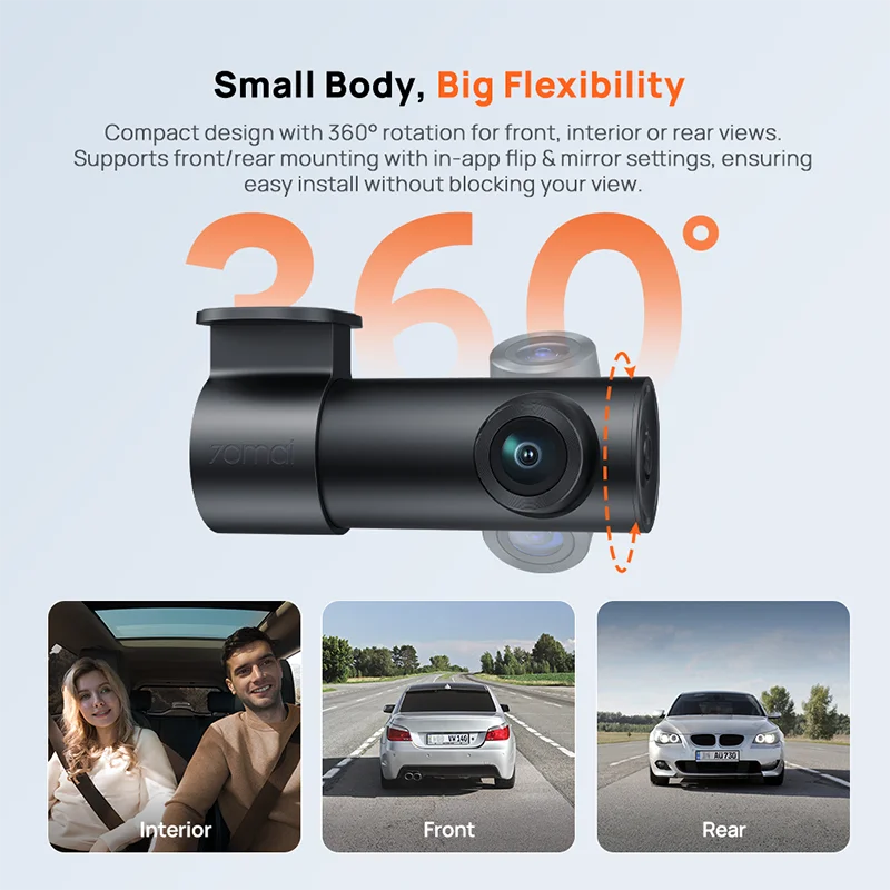 70mai M310 Plus 2K Dash Cam 1440P Night Vision Wi-Fi