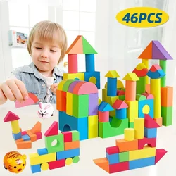 46PCS  Soft EVA Building Blocks Educational Toys For Children Large Size Colorful Stackable Stem Preschool Toy Boy Girl Gifts