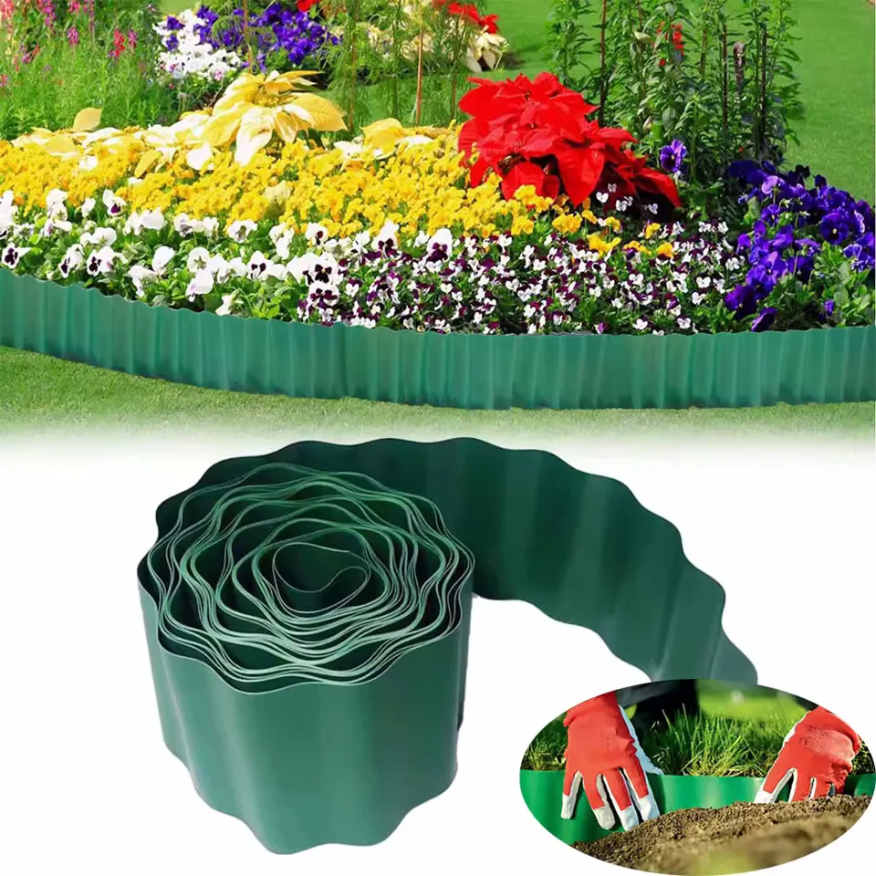 Decorative fence Plastic garden fence Corrugated fence Fence Sheet Lawn edge guardrail, outdoor, landscaping, border,edging