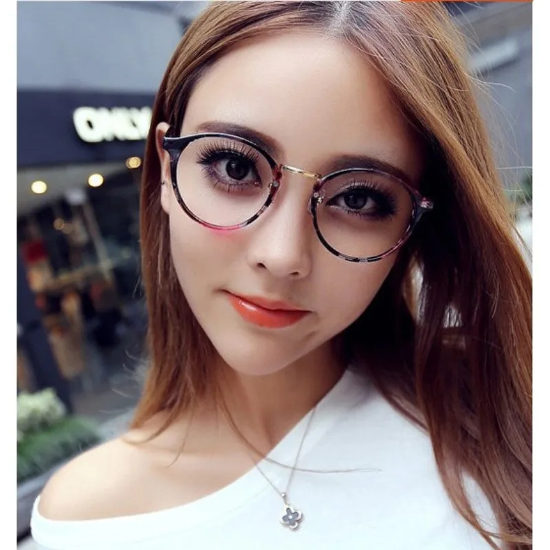 Damenbrille Transparente Vintage Runde Brillengestelle für Frauen und Männer Computerbrille