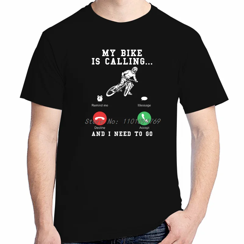 My Bike Is Calling Funny Poker Card Fashion Tops & T-Shirt New Arrival Goods Graphic T Shirts Cotton Men's Oversized Shirt