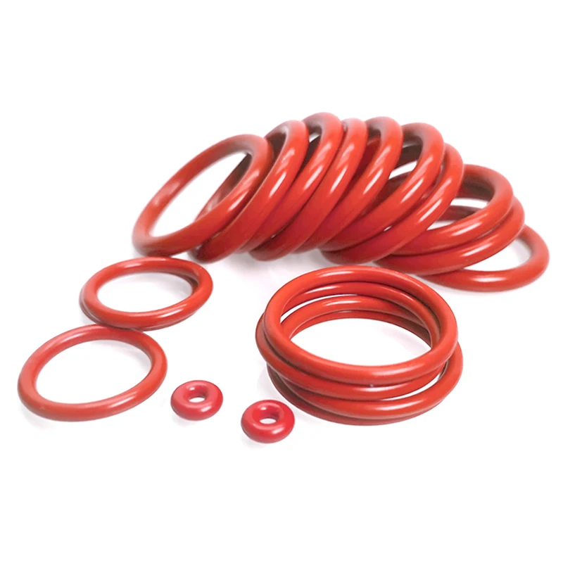 

5Pcs Seal O-ring Silicone Outer Diameter 92-200mm Thickness 4mm Red And White Two Silicone Wear O-Ring Seals