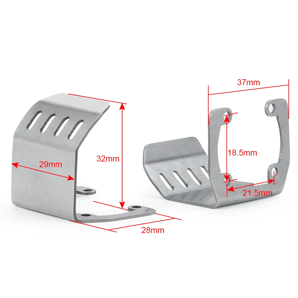 AXSPEED 1 paio di piastre paramotore per protezione dell\'asse dell\'armatura del telaio in acciaio inossidabile per Axial SCX10 II 90046 1/10 RC
