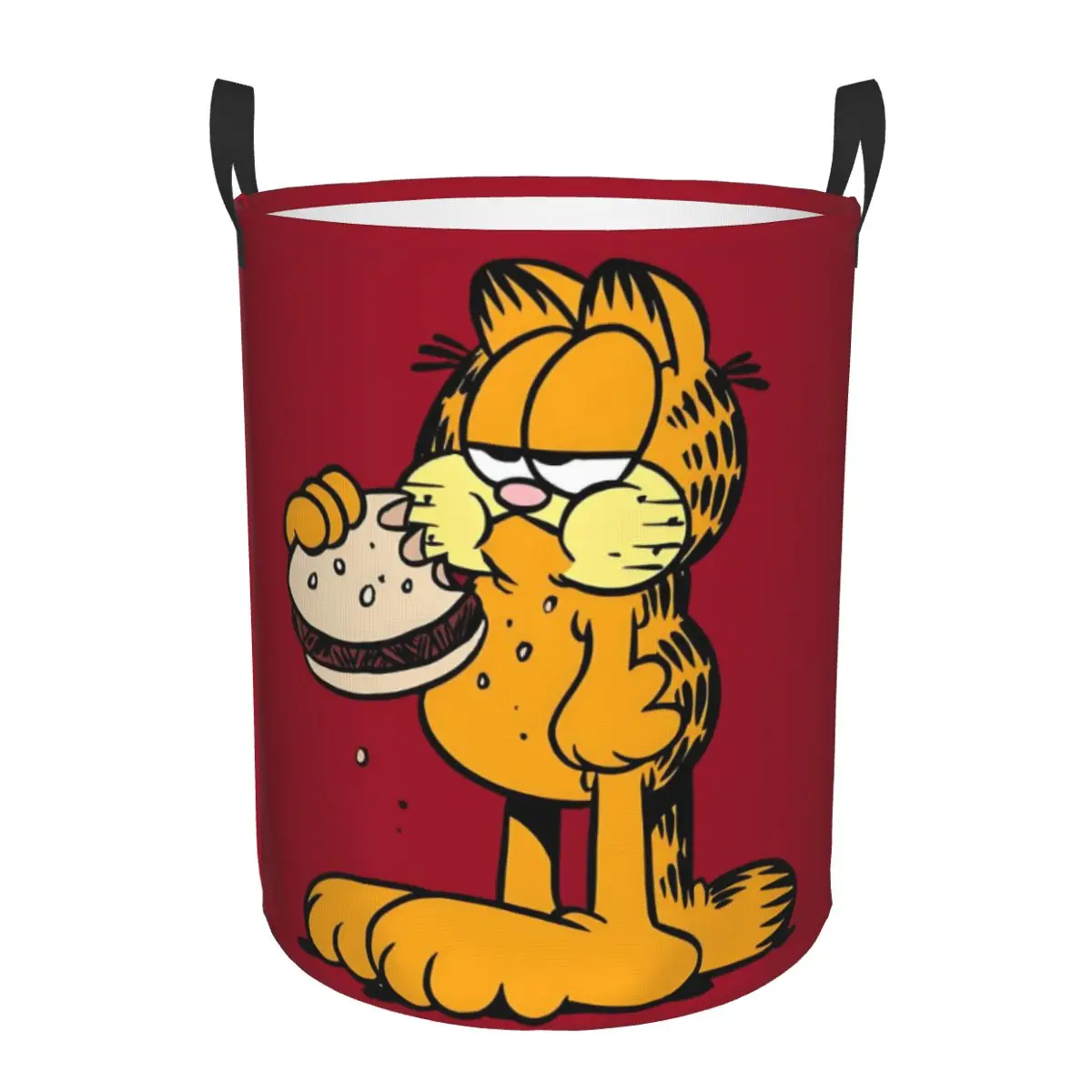 

Custom G-Garfielded Laundry Hamper Large Storage Basket Funny Cat Kids Nursery Toy Organizer