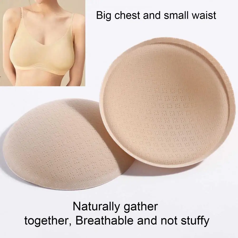 1 paio di cuscinetti per reggiseno push up in spugna per donna, sensazione in lattice, inserto invisibile, costume da bagno, bikini, rinforzatori per il seno, cuscinetti per coppe per il petto, accessori