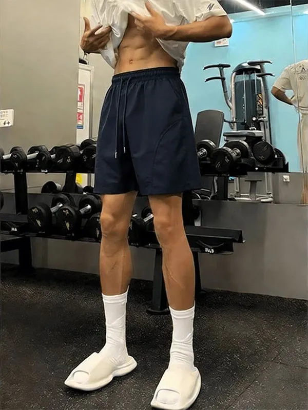 

Qui Dry Sports orts Men's Summer American Slant Cut Fitn Pants Casual Outdoor Training Fourths