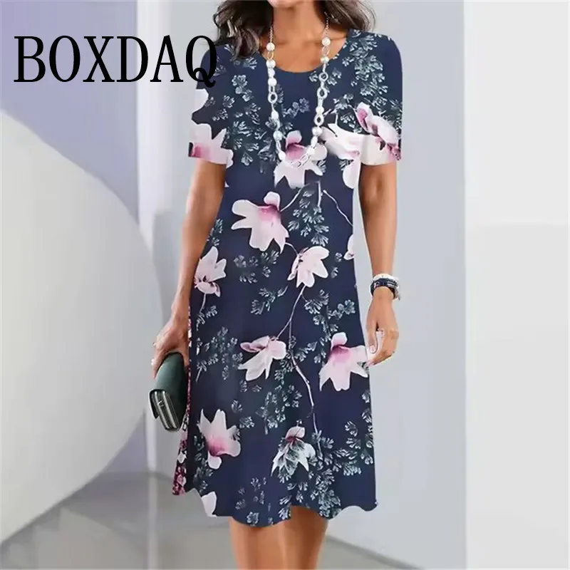 Robe de soirée rétro à manches courtes pour femmes, robes imprimées en 3D, pull streetwear, vêtements d'été élégants, mode de fête d'automne