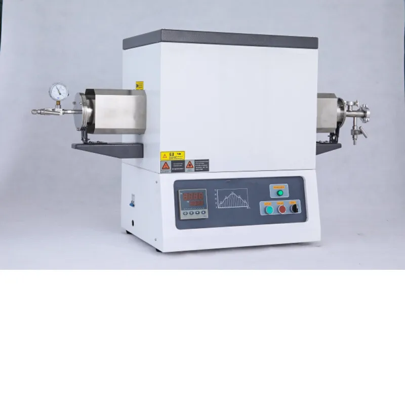 فرن أنبوب ثنائي المنطقة بدرجة حرارة عالية 1800C لنمو الجرافين صندوق تجريبي نوع فرن الغلاف الجوي النيتروجين #3