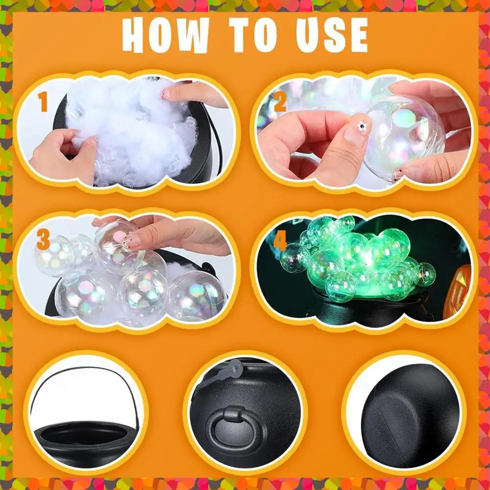 

Акция! Набор кател для Хэллоуина, украшения для Хэллоуина, домашний набор «сделай сам», с прозрачным шаром, декор для Хэллоуина