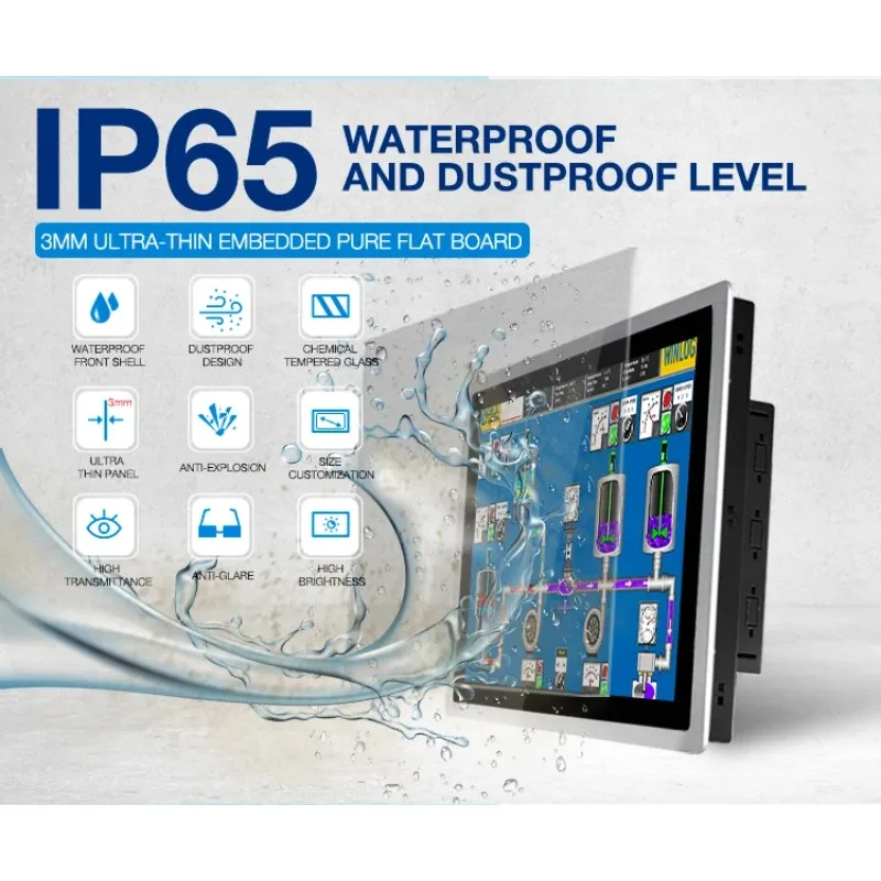 

IP65 Waterproof Industrial 10.1 Inch Touchscreen USB LCD Mon itor Open Frame Display New Product