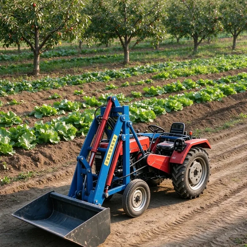 Compact Hydraulic Farm Tractor Front Loader Reinforced Agricultural Loading Device For Orchard Garden Narrow Space Farming Jobs