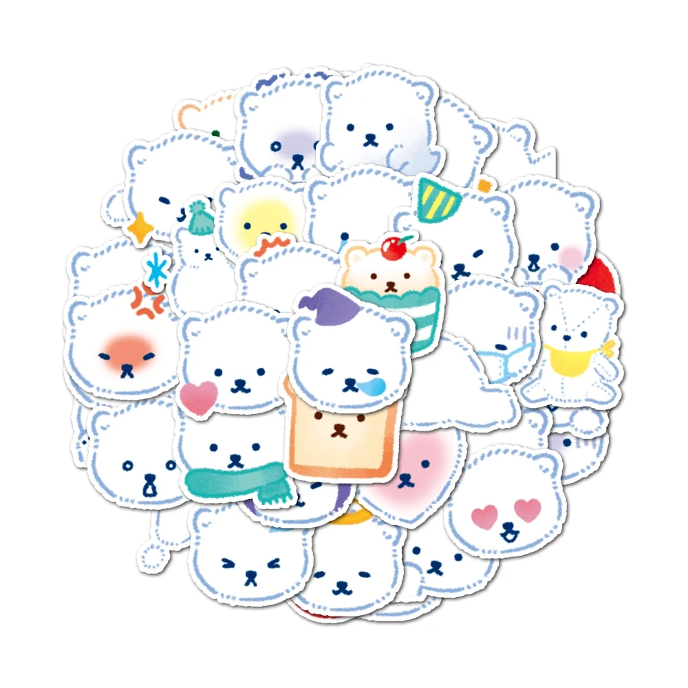 40pcs Polar Bear Stickers Can Be Used To Decorate Party Desktops,Mobile Phone Cases,Cabinets,Drinking Glasses, Etc., Party Gifts