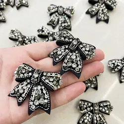 Black bow rhinestone exquisite DIY hairpin hair accessories brooch wedding dress accessories accessories