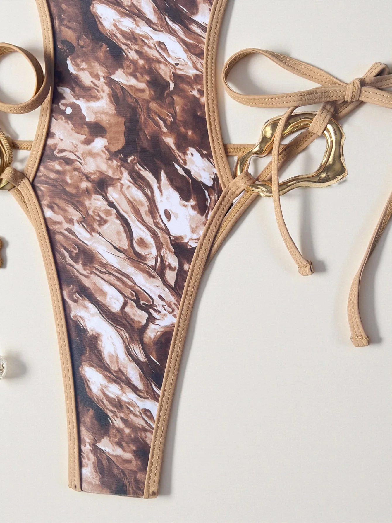 Sexy Badeanzüge mit Leopardenmuster, einteilig, aushöhlen, Metallring, Bikinis, Bademode, Bodys, Damen, Biquini, Badeanzüge, Tankini