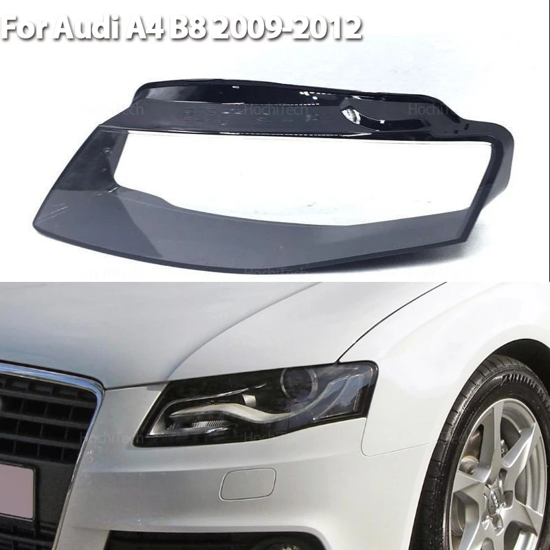 

Для Audi A4 B8 2009 2010 2011 2012 фары линзы стеклянные корпуса маски прозрачный абажур автомобиля передняя фара крышка