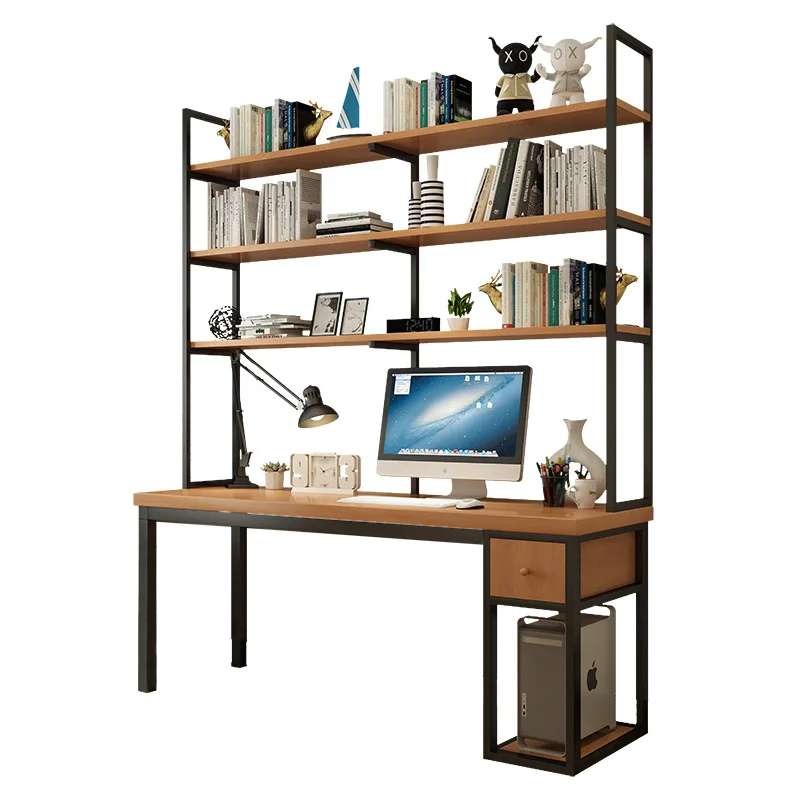 

Простая современная комбинация книжной полки для стола, бытовая интеграция