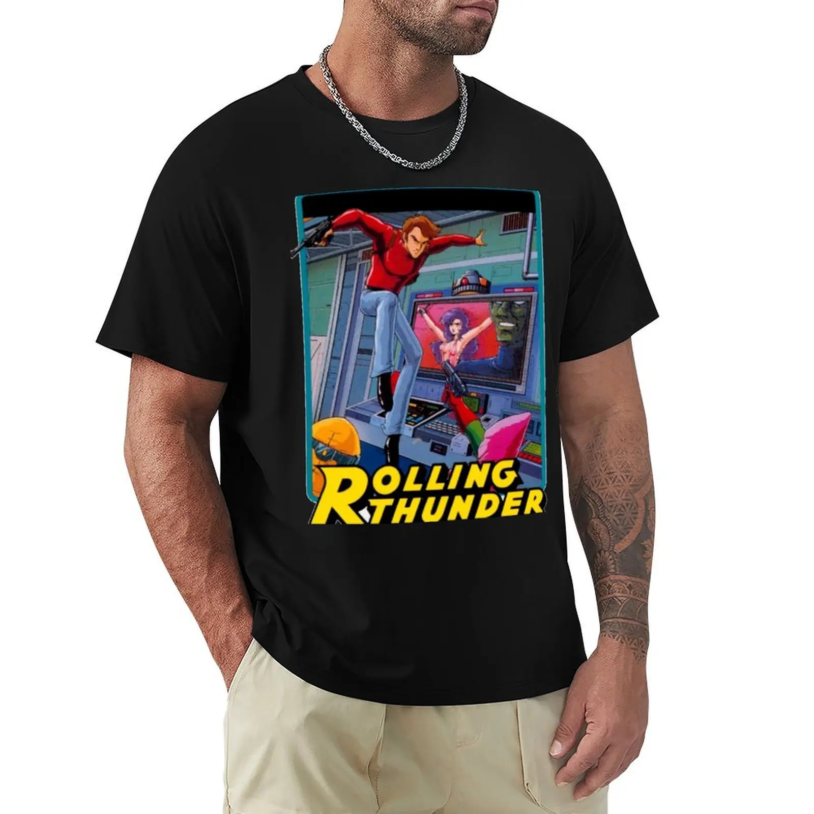 

rolling thunder T-Shirt plain aesthetic clothes mens t shirt graphic