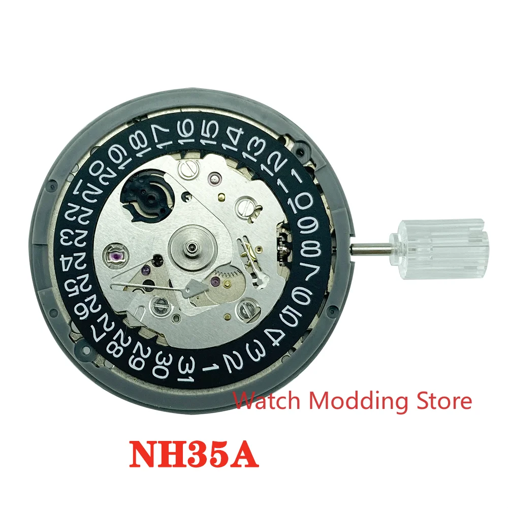 High Quality Watch Parts NH35/NH35A Black Date Wheel Disc Automatic Movement with Stem Date At 3