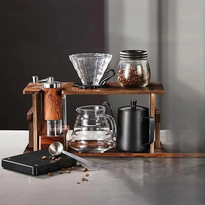 11 basic sets, hand-brewed coffee pot set bag.