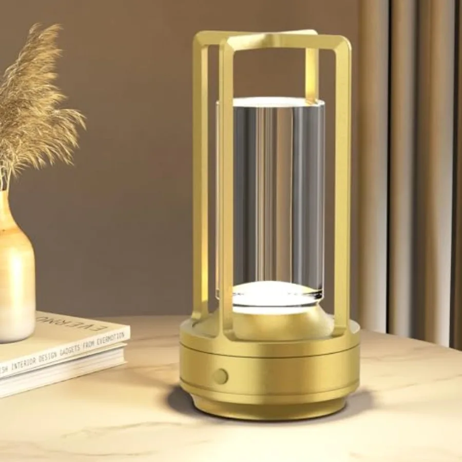 

Беспроводная портативная настольная лампа с аккумулятором 3000 мАч для использования в помещении/на улице, 3 цветовых режима, регулировка яркости