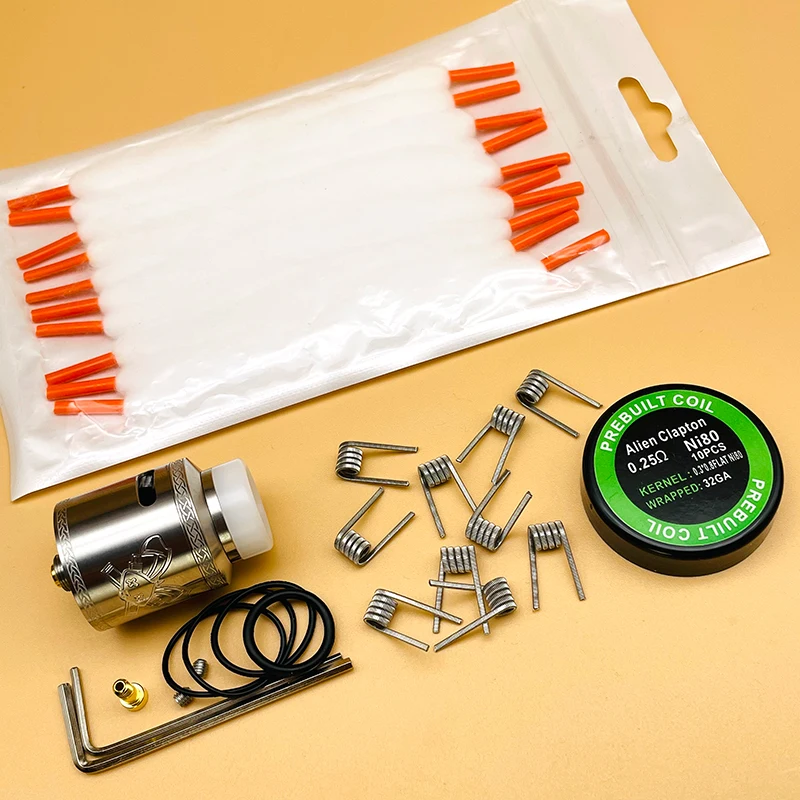 Испаритель DSX Dead Rabbit V2 RDA, 24 мм, восстанавливающий дрип, искусственная кожа со штифтом Squonk BF для 510 емкость, двойная катушка