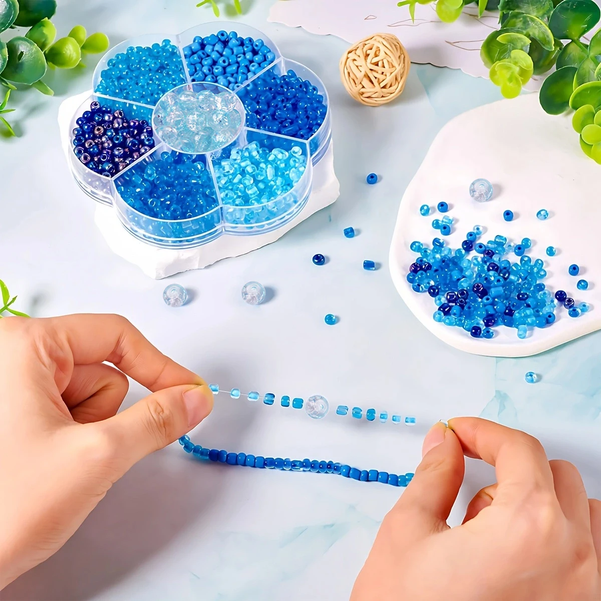 650 + Pcs 4mm 푸른 유리 씨앗 구슬 6/0 - Seed Bead Tube 리뷰 및 가격
