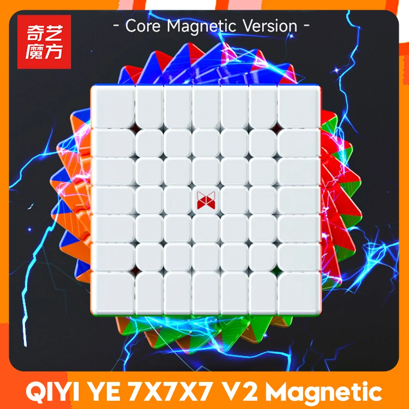 Qiyi XMD Spark V2 -Core ye 7x7x7 Magnetic cubo mágico magnético de velocidad sin pegatinas 7x7 profesionales Puzzle Toys