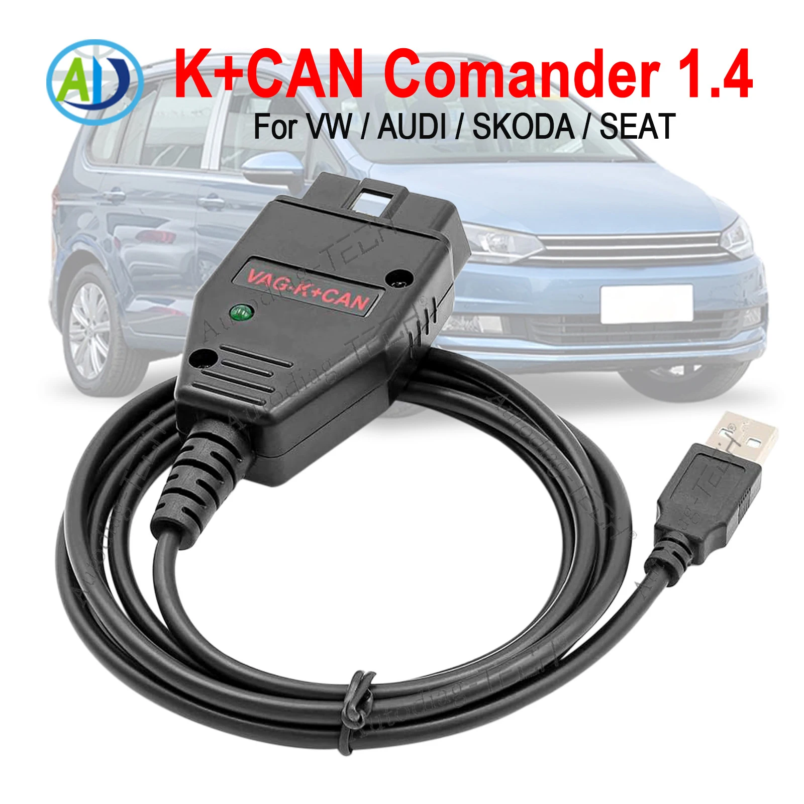 K CAN Commander 1.4 For VAG with PIC18F25K80 FTDI FT232R Chip Auto Car Diagnostic Tool COM K-line Cable