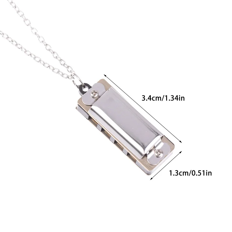 New 4-Hole 8-Tone Mini Necklace Harmonica Musical Instrument Toys For Kids Children's Elementary School Entrance Music Toy Gift view 4