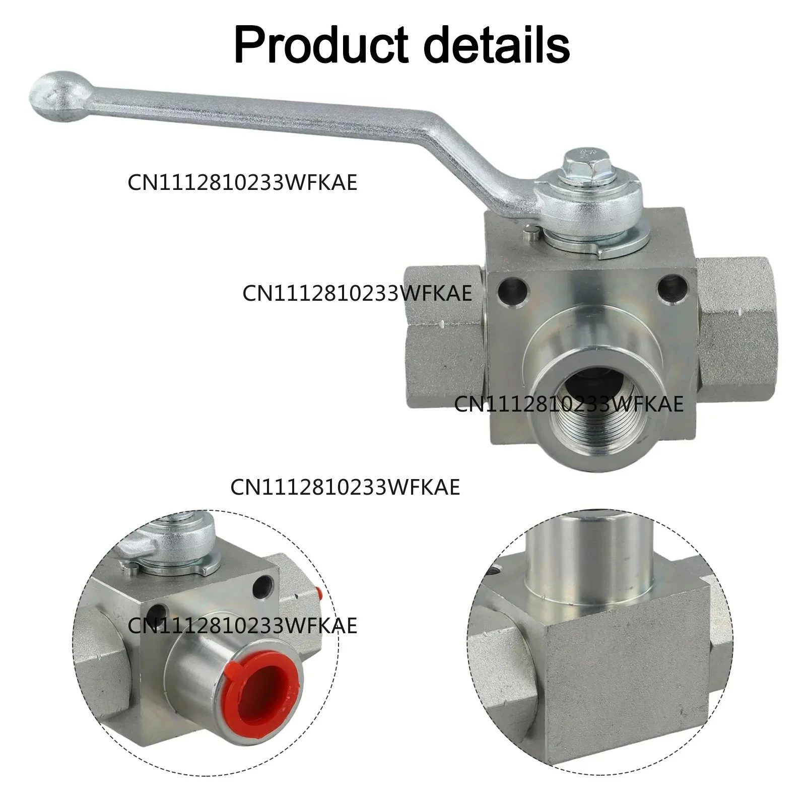 3-Way Hydraulic Ball Valve 5800-7250 psi High Pressure Hydraulic Globe Valve NPT3/4/1/2/3/8/1/4 Ball Valve Adapter