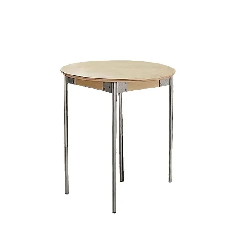 Birch ocean boardHousehold round dining table Small apartment square table Cafe rectangular