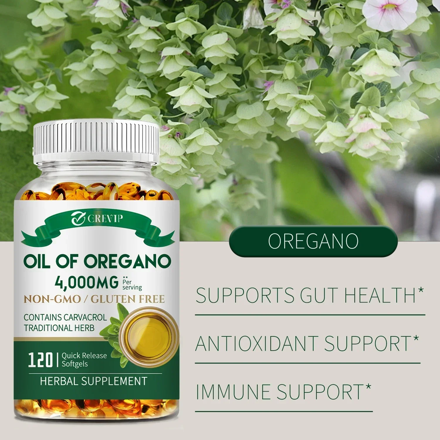 Olio di Oregano - Promuove la salute immunitaria e dei reni, promuove la digestione intestinale, antiossidante