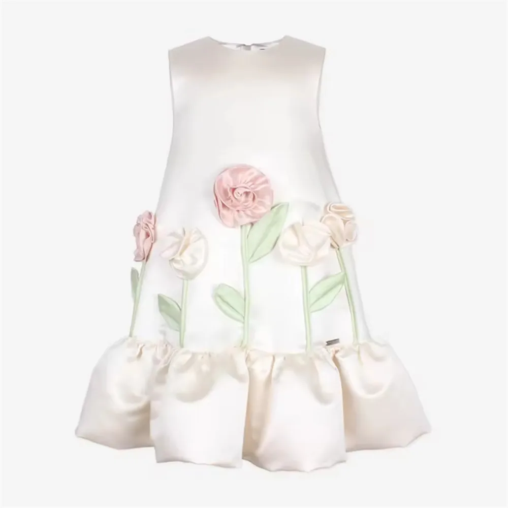 robe-de-demoiselle-d'honneur-personnalisee-sans-manches-longueur-genou-avec-appliques-florales-coupe-trapeze-moderne-pour-fete-d'anniversaire-d'enfants-soiree-ou-bal-de-promo