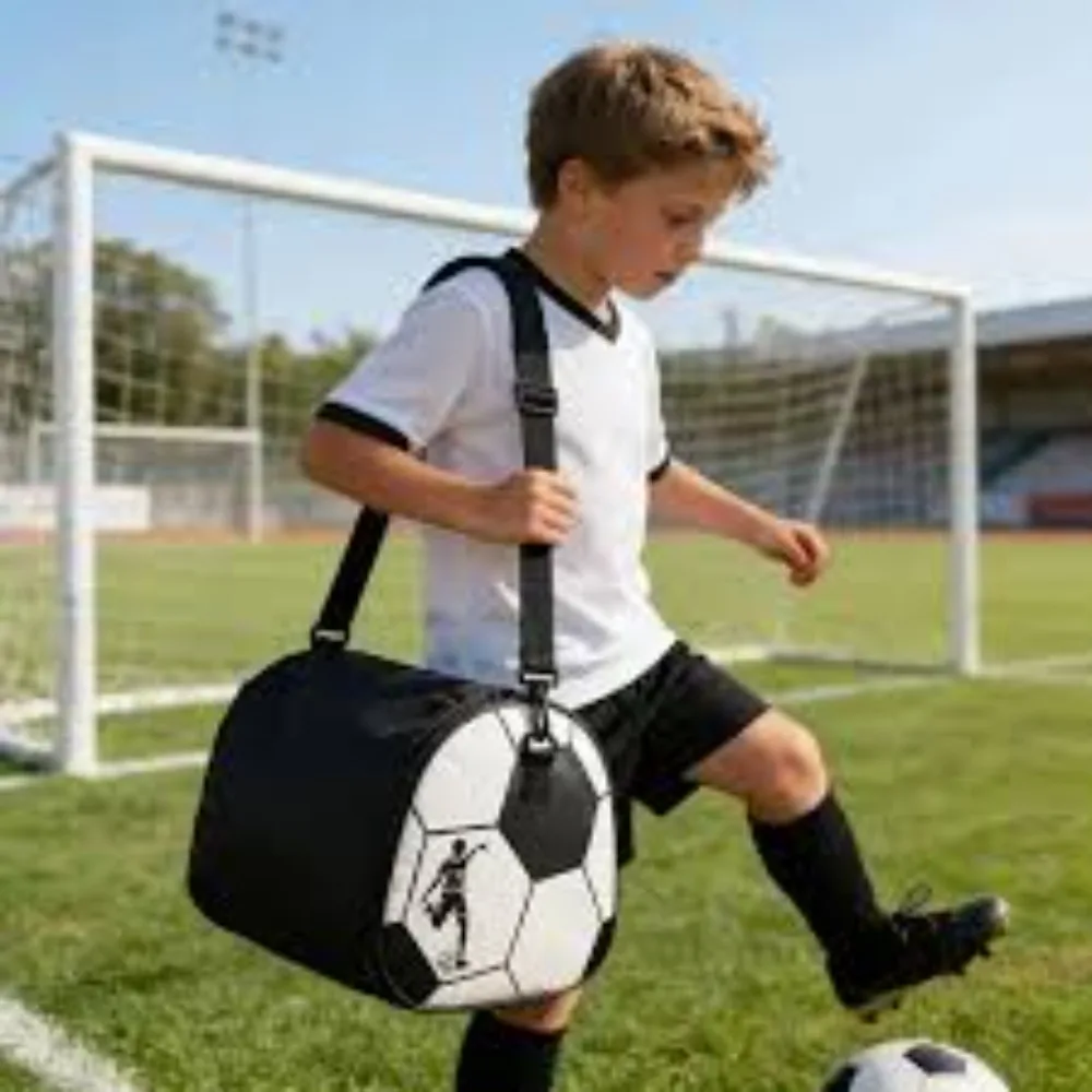 Soccer Crossbody Bag for Outdoor Sports Soccer Ball Bag Campus Shoulder Bag Beach Bag Football Bag Birthday Gift for Boys