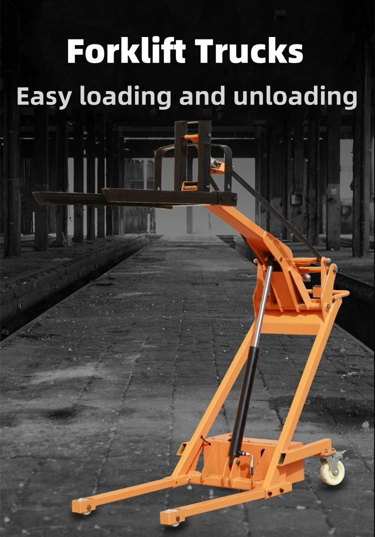 

TLF Portable Electric Forklift Truck Simple Small Curved Arm Hydraulic Elevated Lifting Stack Battery Powered Hand-Powered Core