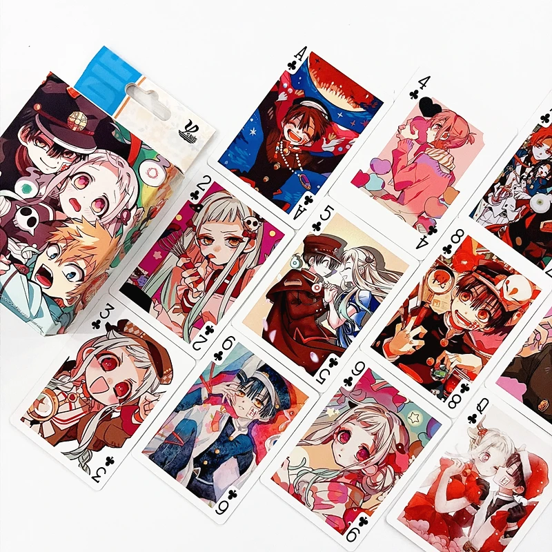 54PCS Toilet‑Bound Hanako‑kun Anime Playing Cards Set Cartoon Character Poker Cards Collectible Card for Anime Fans