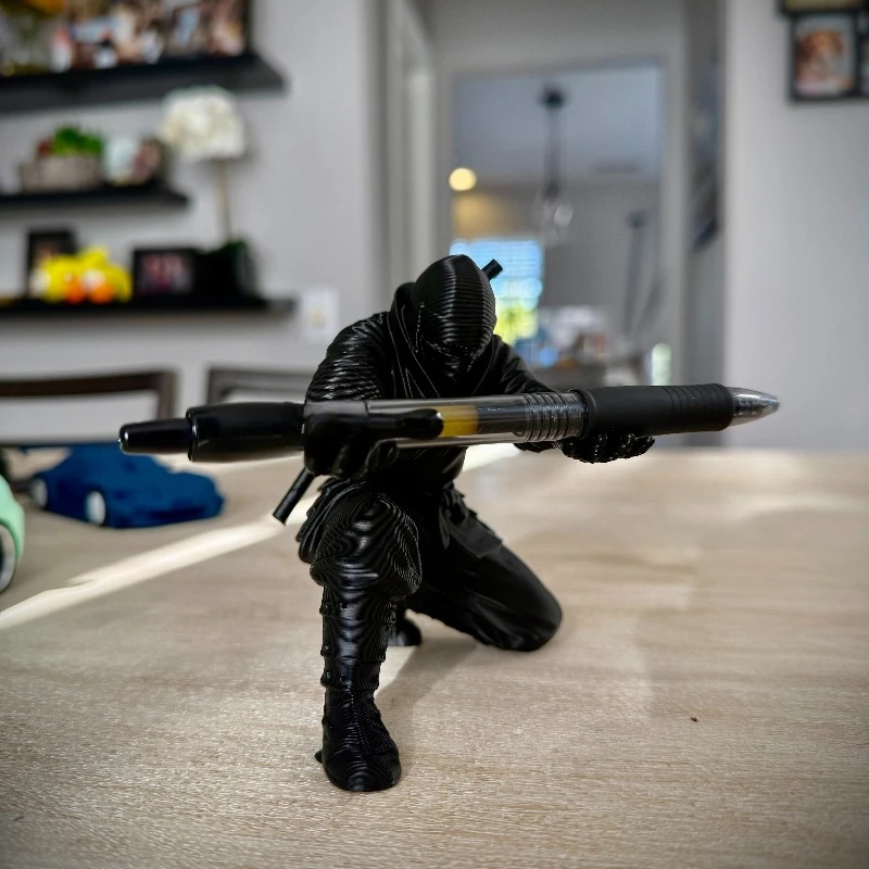 Fashion Hot Style 3d Printing Ninja Personalized Creative Decoration Desktop Storage Cartoon Black Samurai