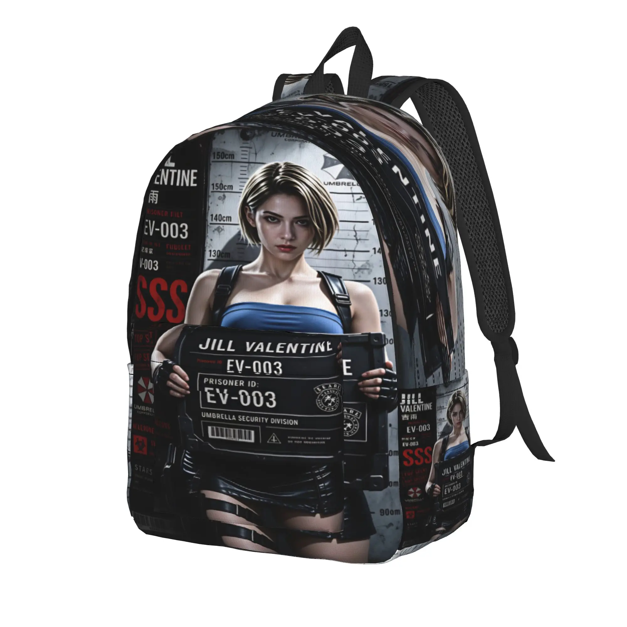 Jill Valentine Resident Evil  Backpack  Travel Backpacks Girl Novelty School Bags Colorful Durable Rucksack