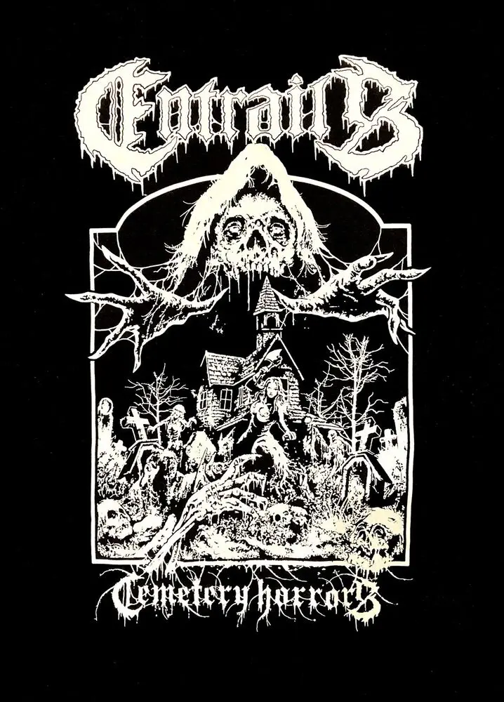 ENTRAILS cd lgo CEMETERY HORRORS Official SHIRT XL New raging death