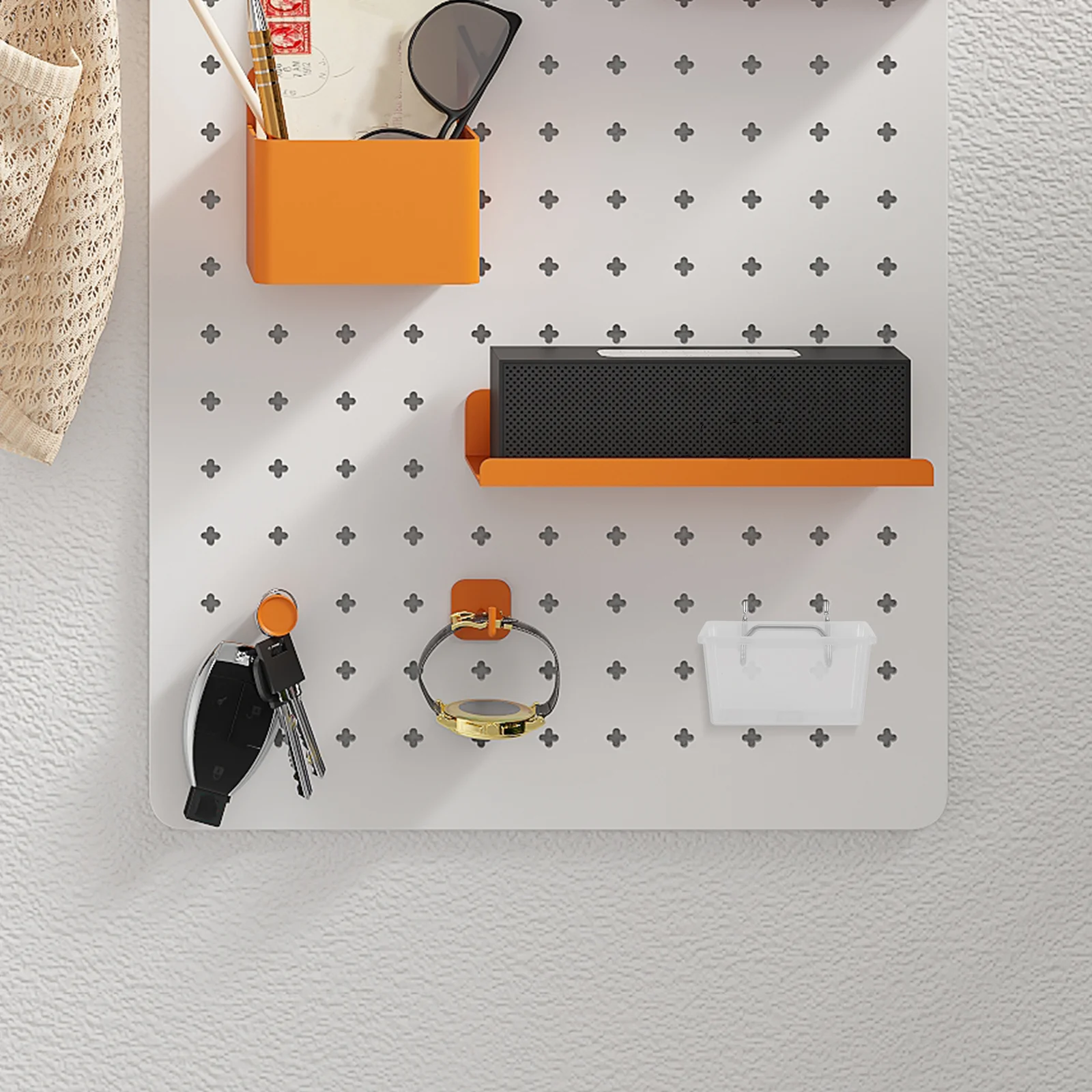 

6Pcs Pegboard Storage Bins Thick Organizers for Garage Workbench Tool Parts Clear Visible Organizer Accessories